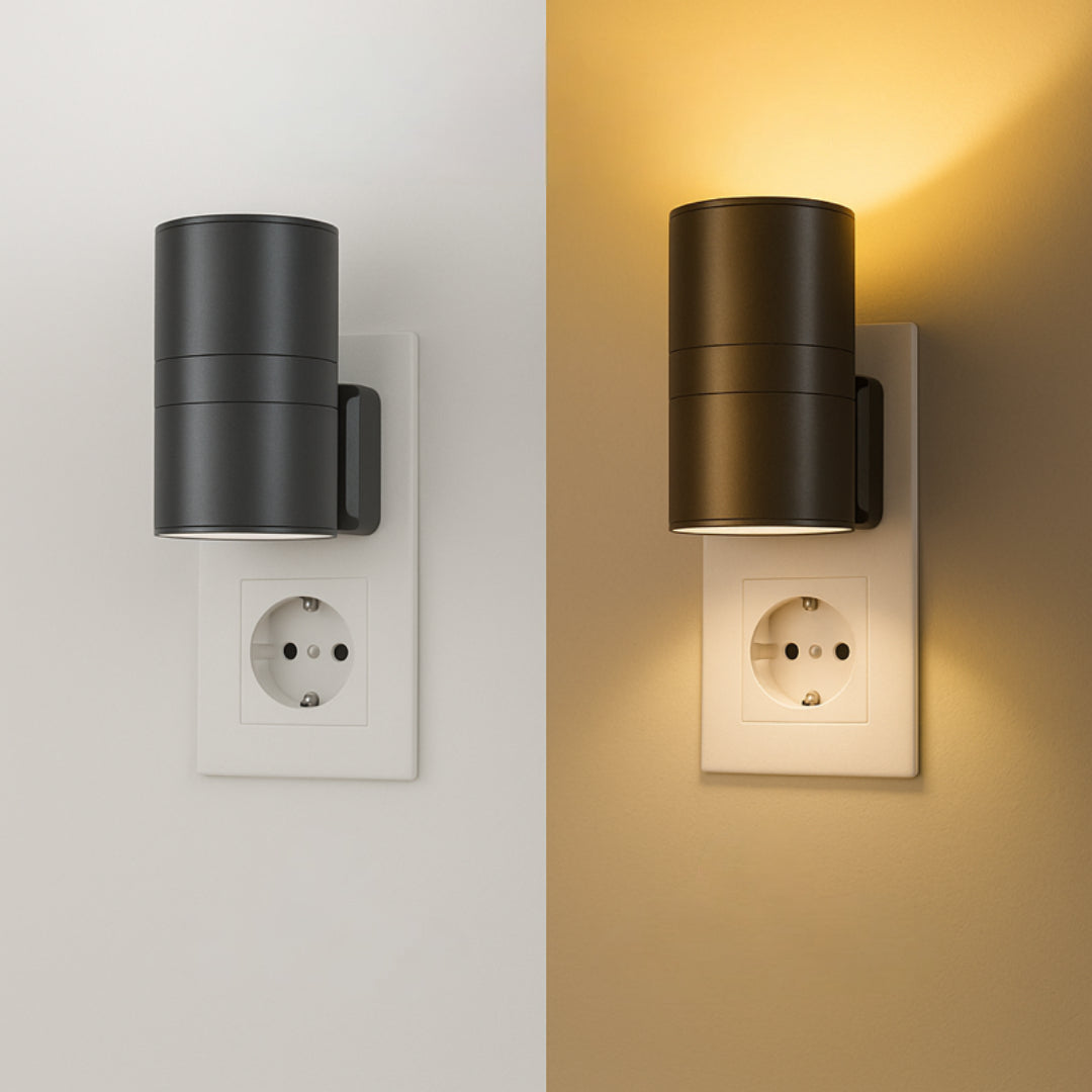 Lampada da parete Lampada notturna Sensore Luce calda Presa elettrica