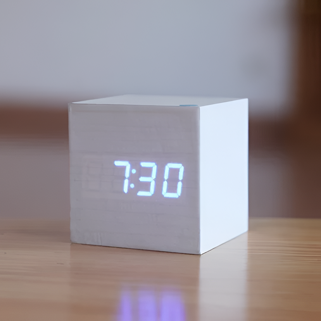 Wekker Digitale Klok Houten LED Bureauklok