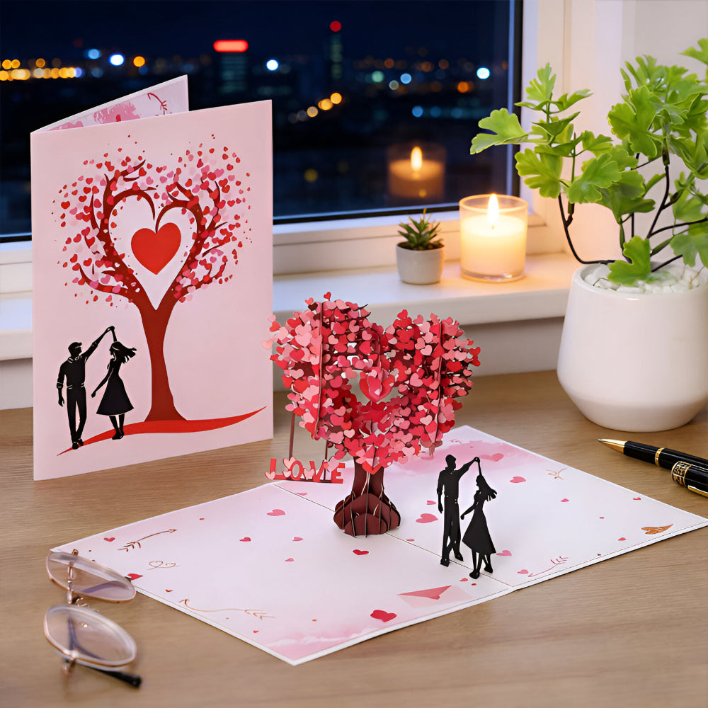 Biglietto Auguri Pop Up 3D Romantico Carta