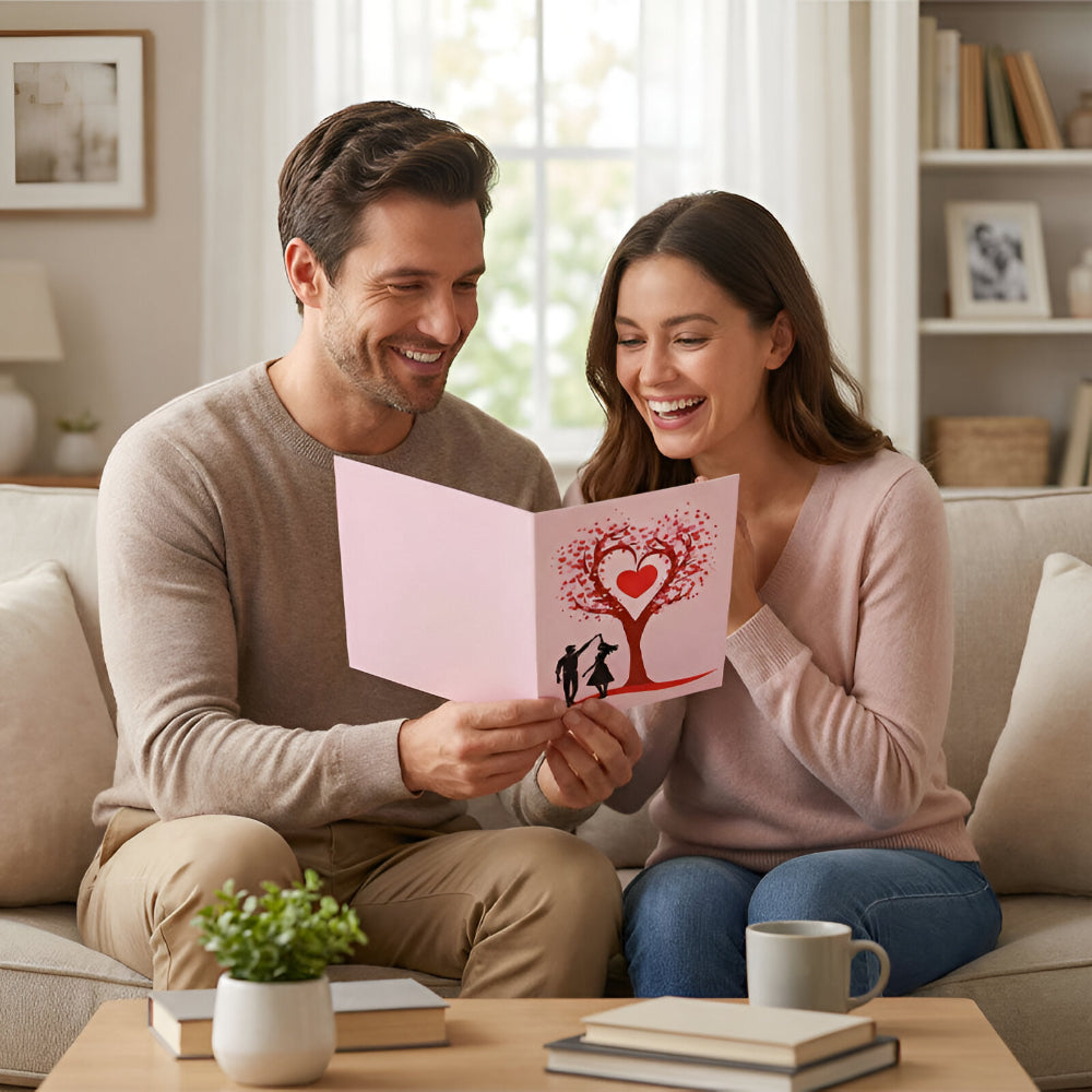 Biglietto Auguri Pop Up 3D Romantico Carta