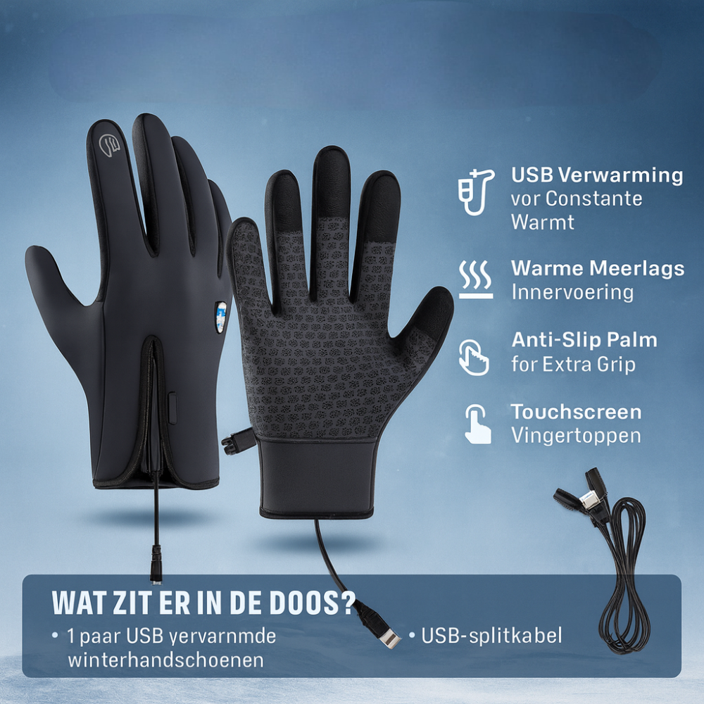 Luvas de Inverno Aquecidas para Desporto ao Ar Livre Design
