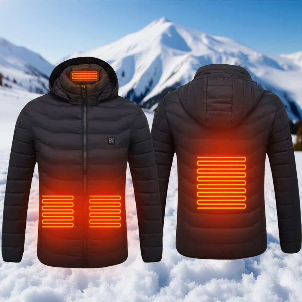 Heated Winter Jacket USB Powered Unisex Thermal Outdoor Coat