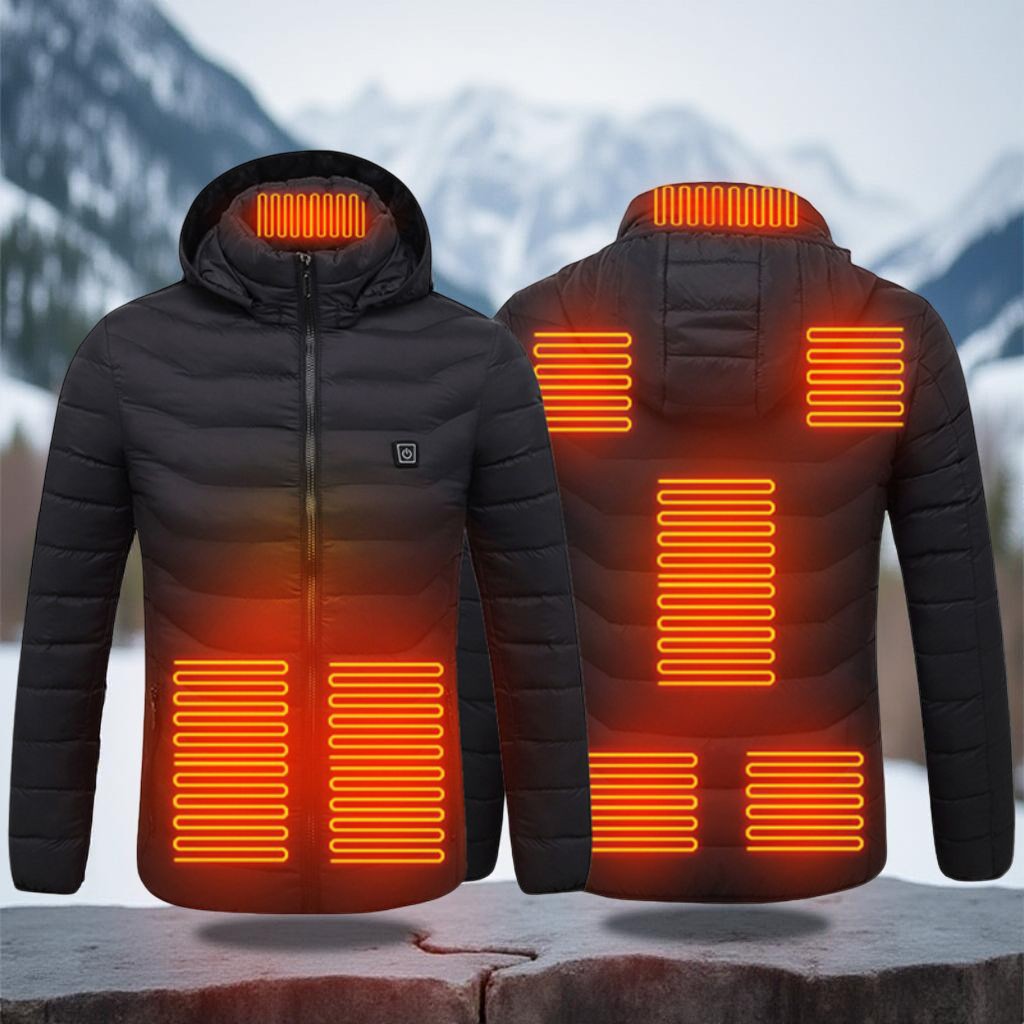 Heated Winter Jacket USB Powered Unisex Thermal Outdoor Coat