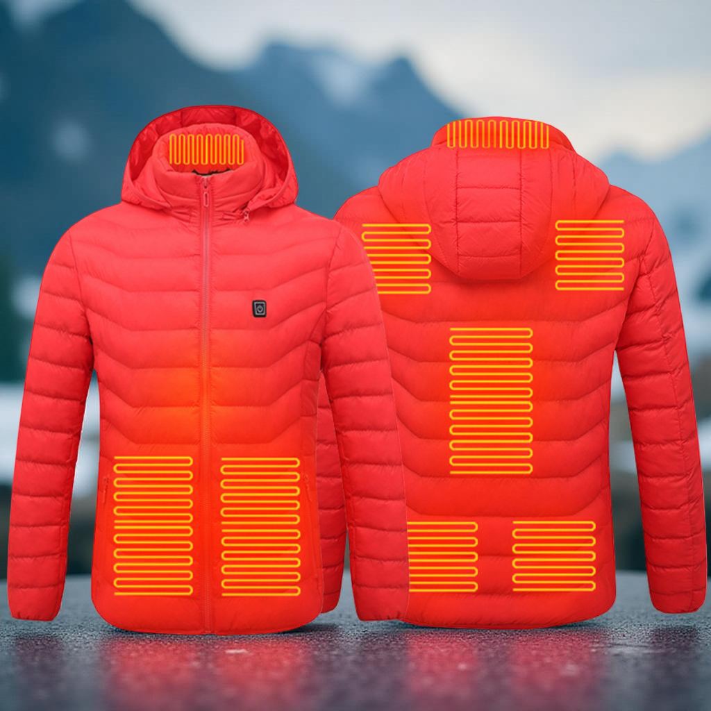 Heated Winter Jacket USB Powered Unisex Thermal Outdoor Coat