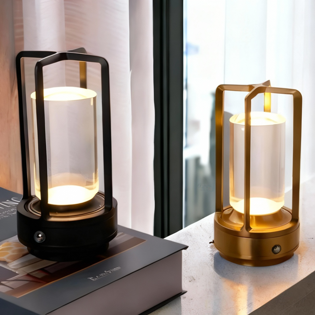 Wireless LED Table Lamp Scandinavian Design Rechargeable Touch Control 1