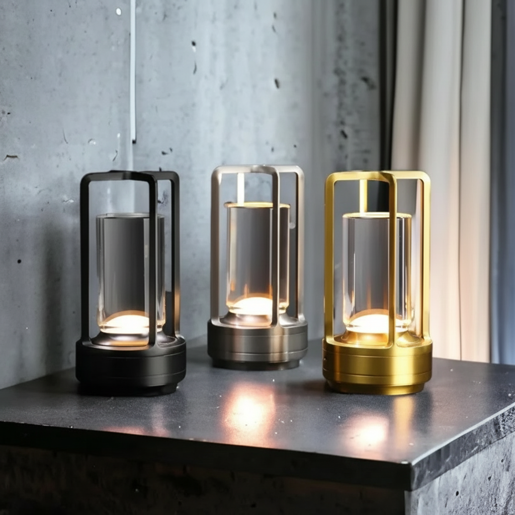 Wireless LED Table Lamp Scandinavian Design Rechargeable Touch Control 2