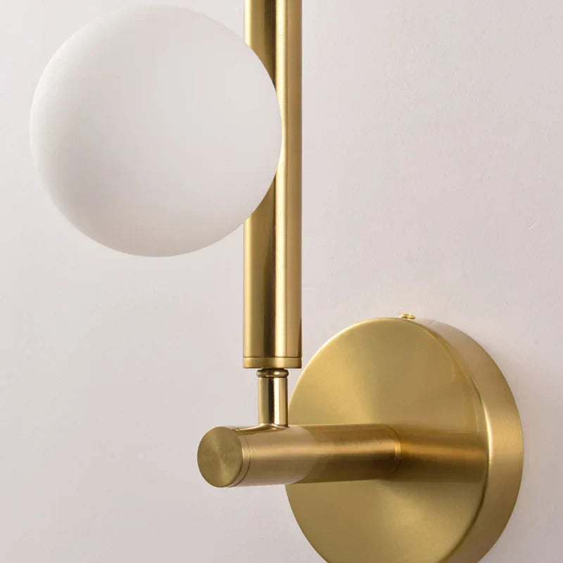 GoldenSphere - Modern Golden Wall Lamp with Glass Globes