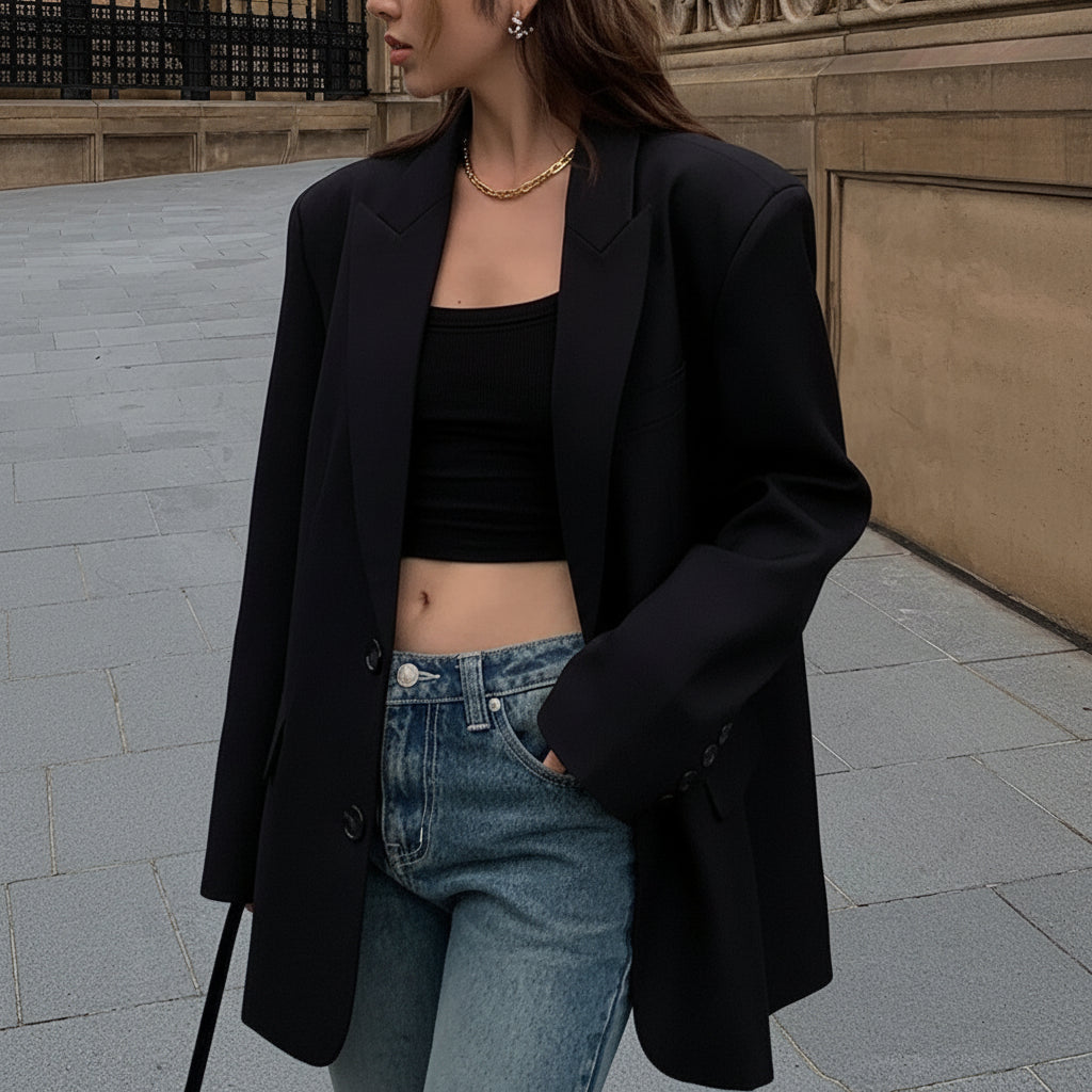 Womens Blazer Oversized Classic Modern Work Casual Outfits