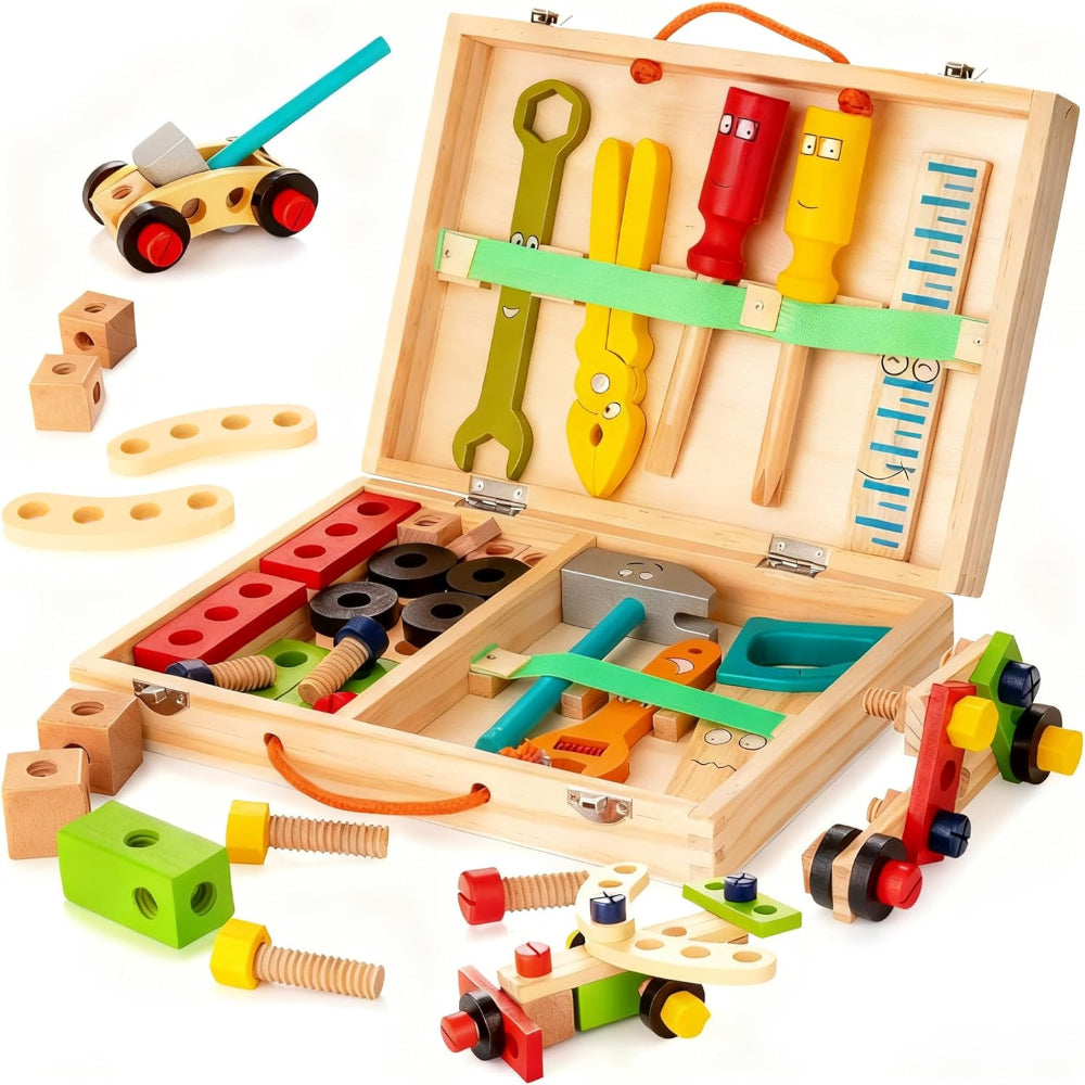Wooden Tool Box Children Creative Montessori Toy