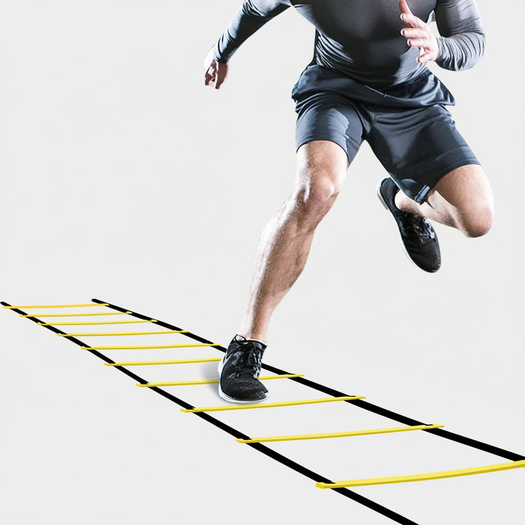 Escalera de agilidad para entrenamiento de velocidad ajustable, escalera deportiva