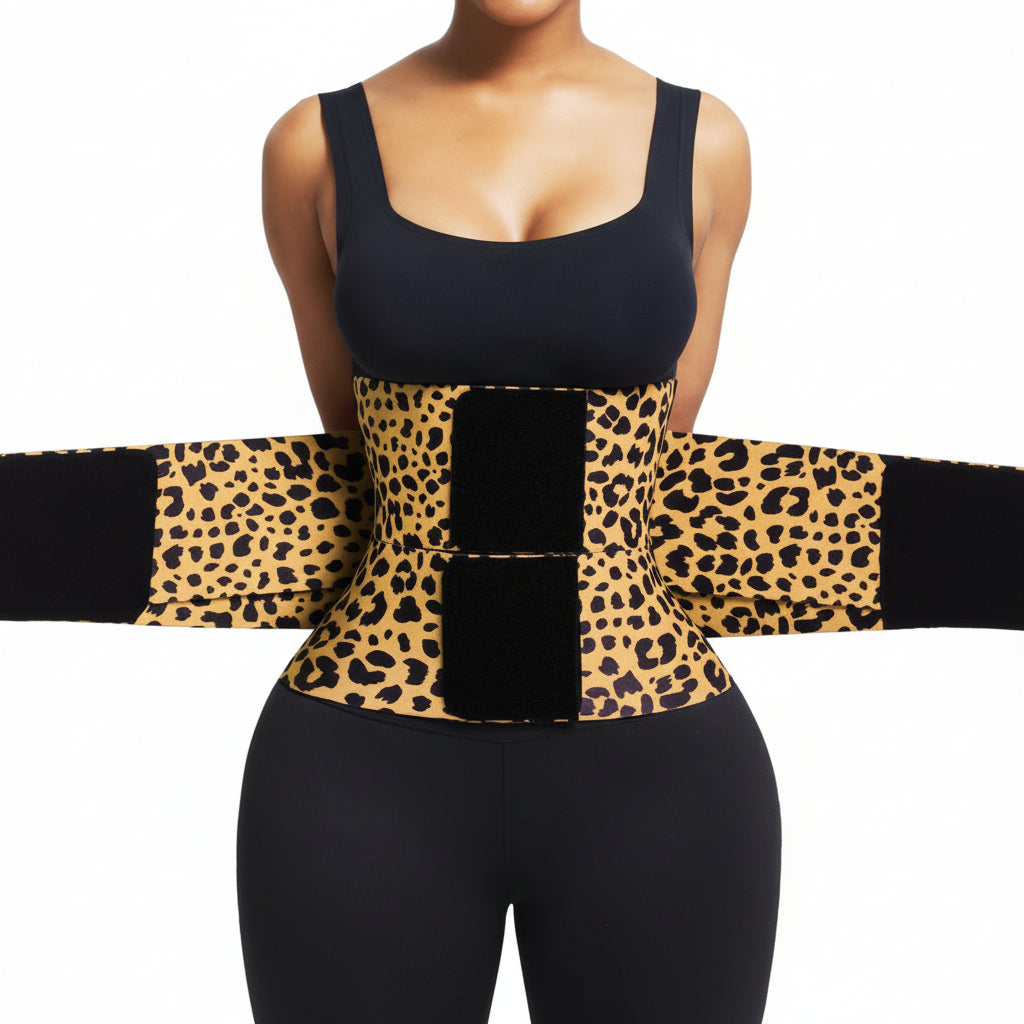 Leopard Pattern Waist Trainer Women Fitness Shaping Belt