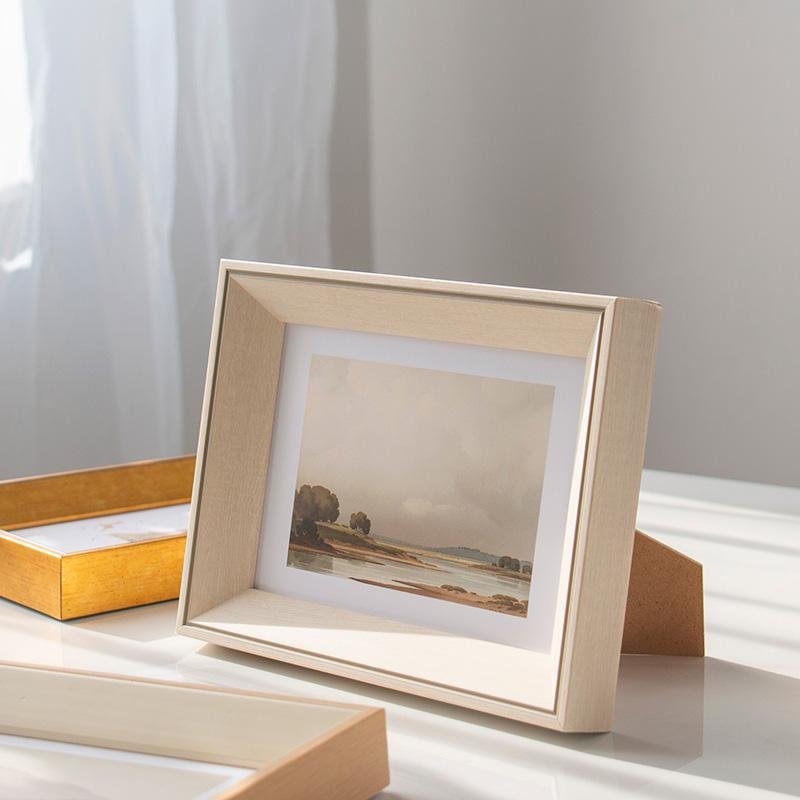 Cornici fotografiche rettangolari in resina giallo, blu, beige