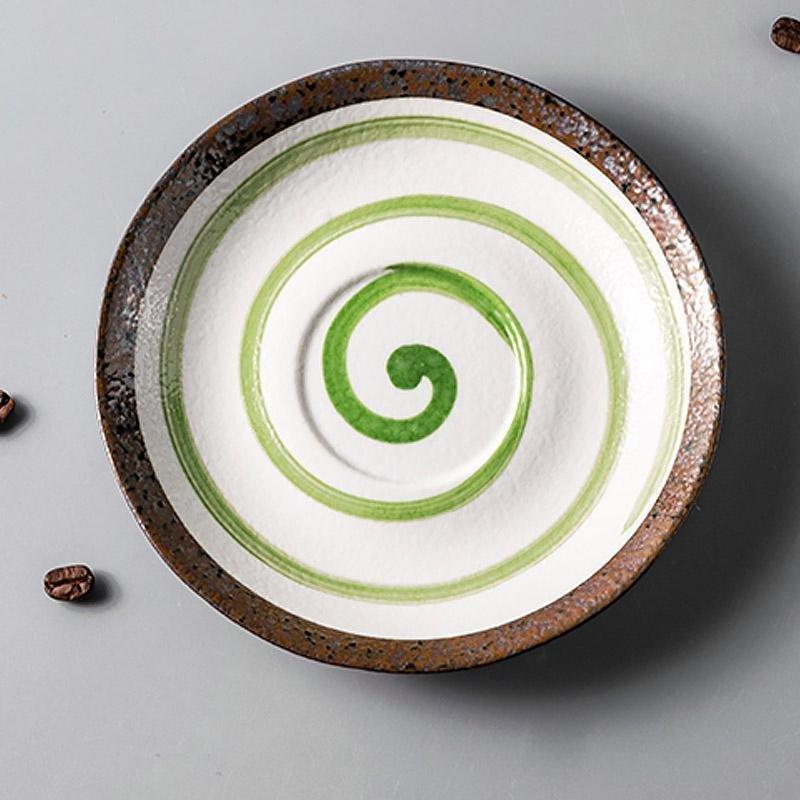 Conjunto de 2 Peças Chávena e Pires de Chá Matcha em Pedra