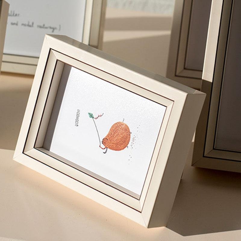 Cornici per foto rettangolari in resina e vetro con decorazione da tavolo e da parete