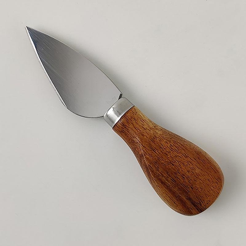 Set di coltelli per formaggio in acciaio inossidabile con manico in legno da 3 pezzi