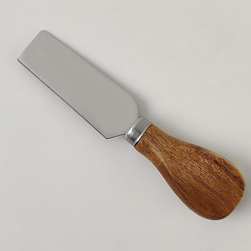 Set di coltelli per formaggio in acciaio inossidabile con manico in legno da 3 pezzi