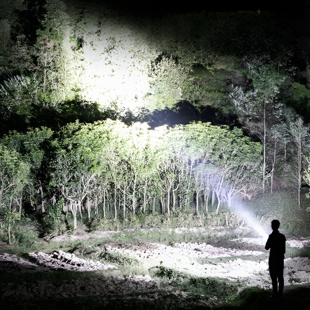 Flashlight Hiking Rechargeable Waterproof Compact Outdoor LED