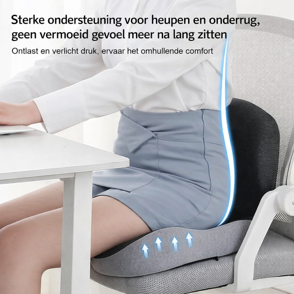 Zitkussen Ergonomisch Rugleuning Traagschuim
