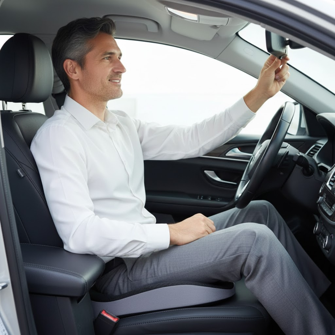 Almofada para Assento Ergonómica Almofada de Cadeira Espuma Viscoelástica Escritório Automóvel
