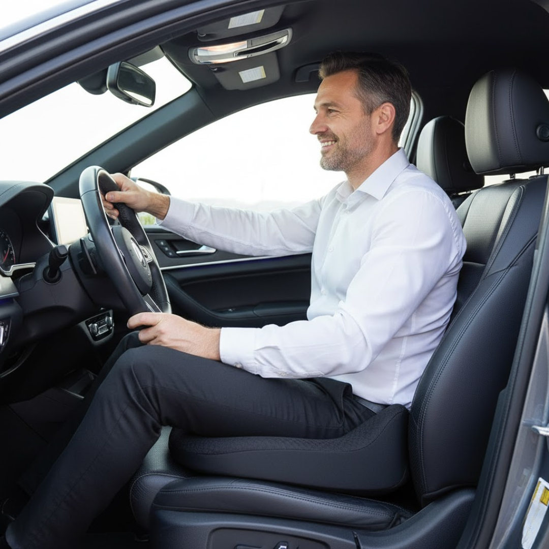 Almofada para Assento Ergonómica Almofada de Cadeira Espuma Viscoelástica Escritório Automóvel