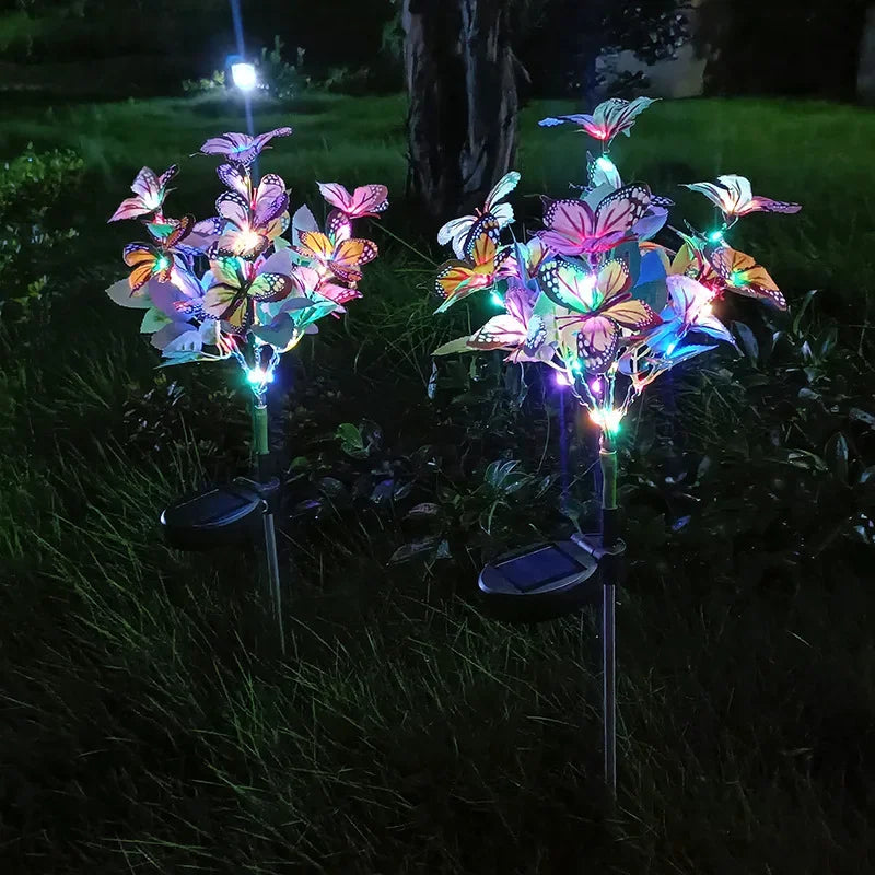 GlowButterfly – Illuminazione Solare a Forma di Farfalla per Giardino e Balcone – Decorazione LED Colorata per Esterni
