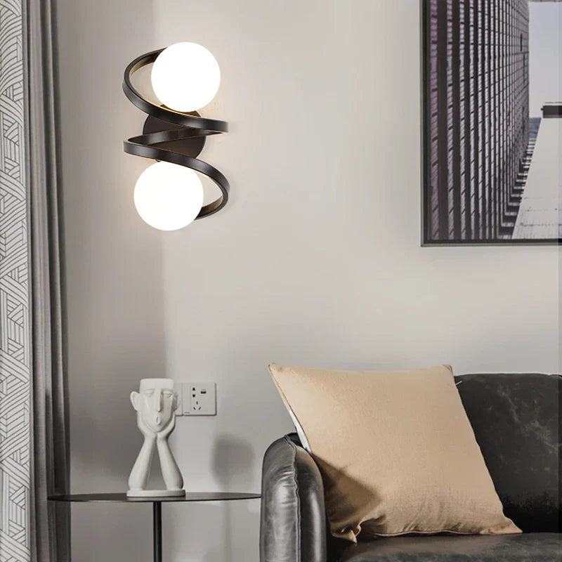 EclipseFlex - Candeeiro de Parede em Cobre Preto | Iluminação de Parede LED de Luxo