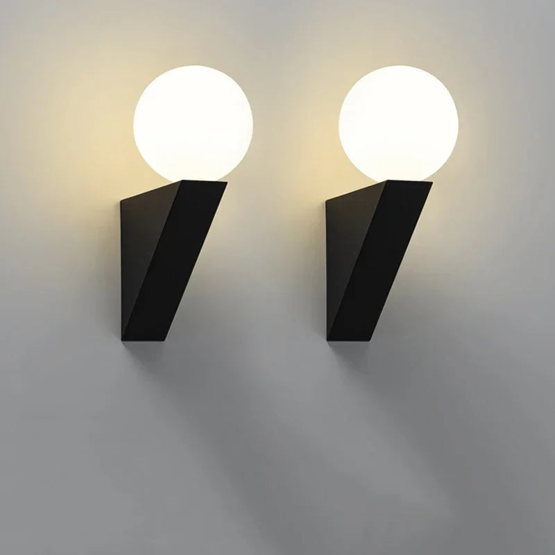 LuminoTone - Modern Duo-Tone Wall Lamp with Milk Glass