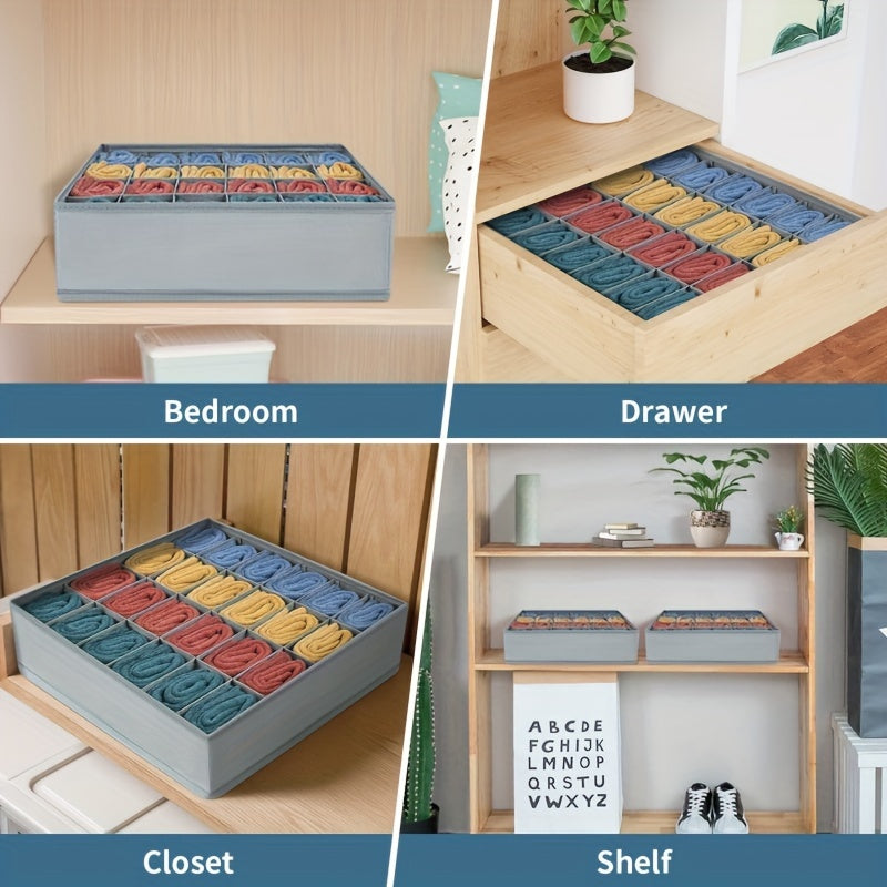 Set da 2 Organizer pieghevole per calze e biancheria intima con 24 scomparti