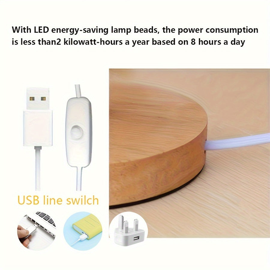 GlowWood - Imaginative LED Table Lamp with Wooden Base