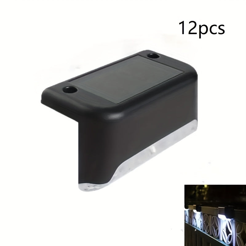 SolarEdge - Lampade da terrazza LED impermeabili, illuminazione per scale a pannello solare
