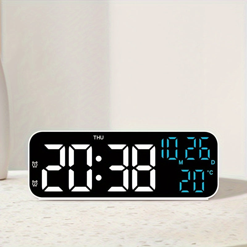 DeskTime - Orologio da tavolo digitale USB con visualizzazione di data e temperatura