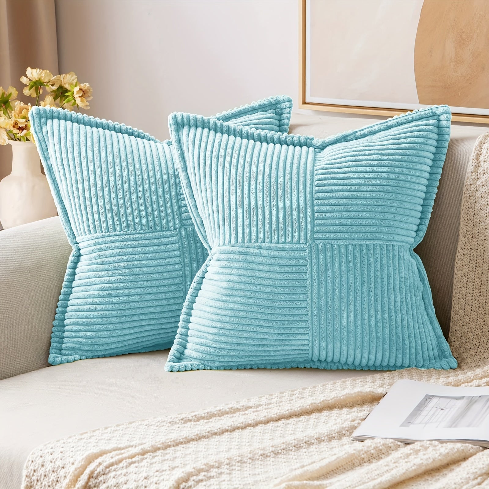 Funda de Cojín de Poliéster - Funda de Cojín Decorativa Simple y Estilosa para Dormitorio, Sofá y Sala de Estar