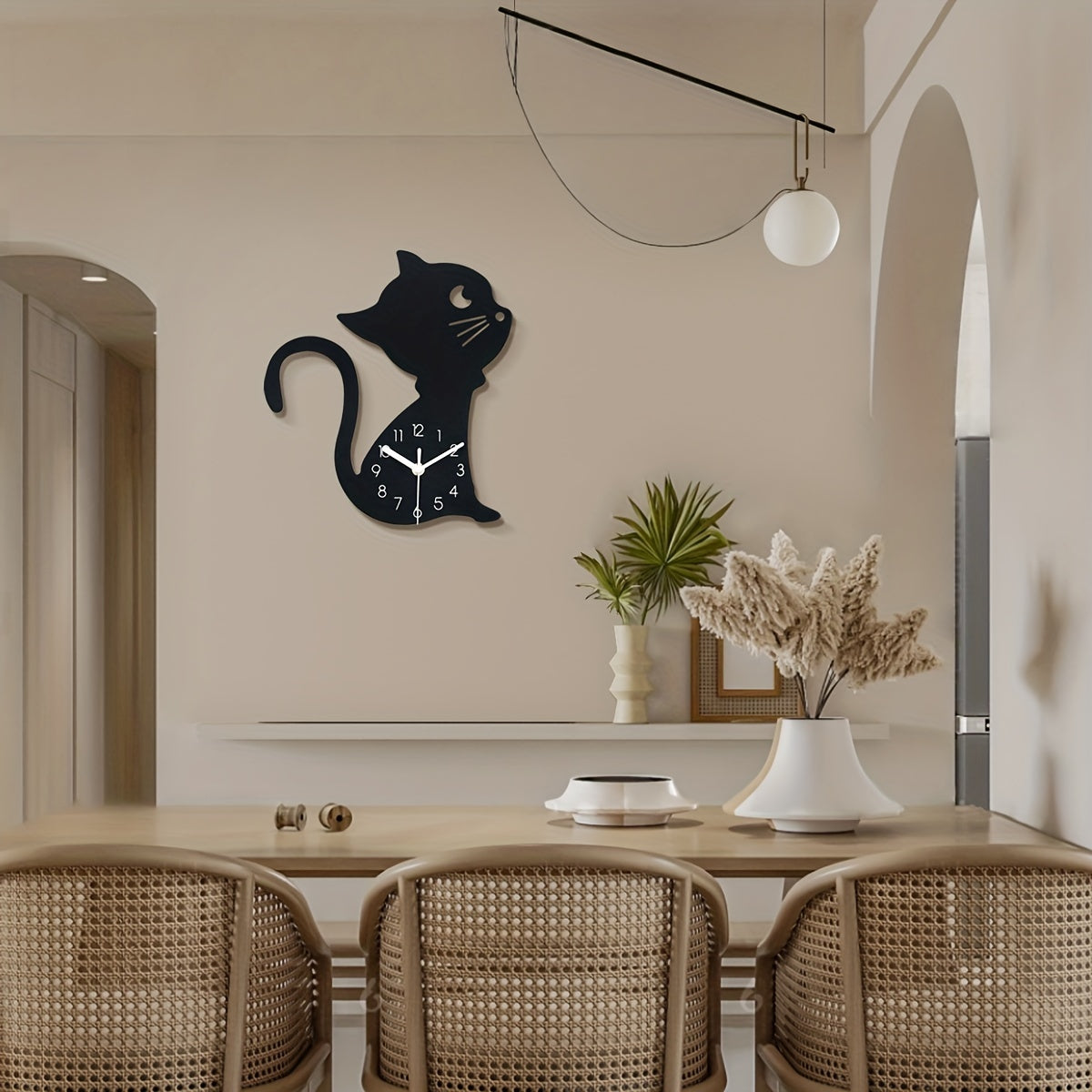 ModernPaws - Orologio da Parete Creativo per Gatti per Interni Eleganti