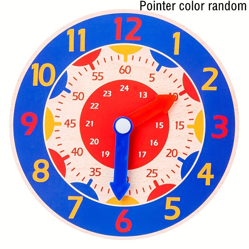 Orologio Educativo in Legno - Orologio Giocattolo per Bambini per Imparare l'Ora, Perfetto per Regali di Natale e Halloween