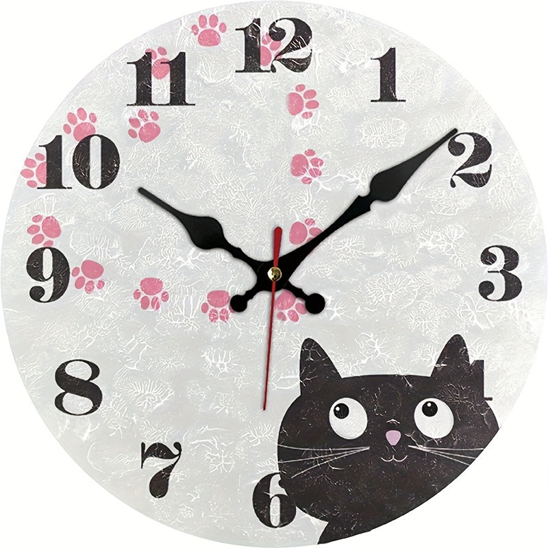 PurrTime - Orologio da parete silenzioso e adorabile per gatti per decorazione della stanza