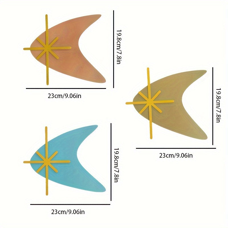 DecoSet - Art Deco Metal Wall Sculptures 3-piece Set