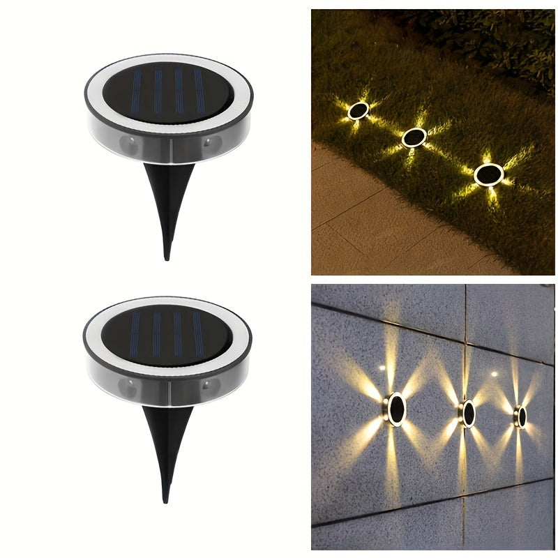 SolarLicht - 6 LED Illuminazione da Terra, Lampada Solare da Esterno per Sentiero, Giardino e Patio