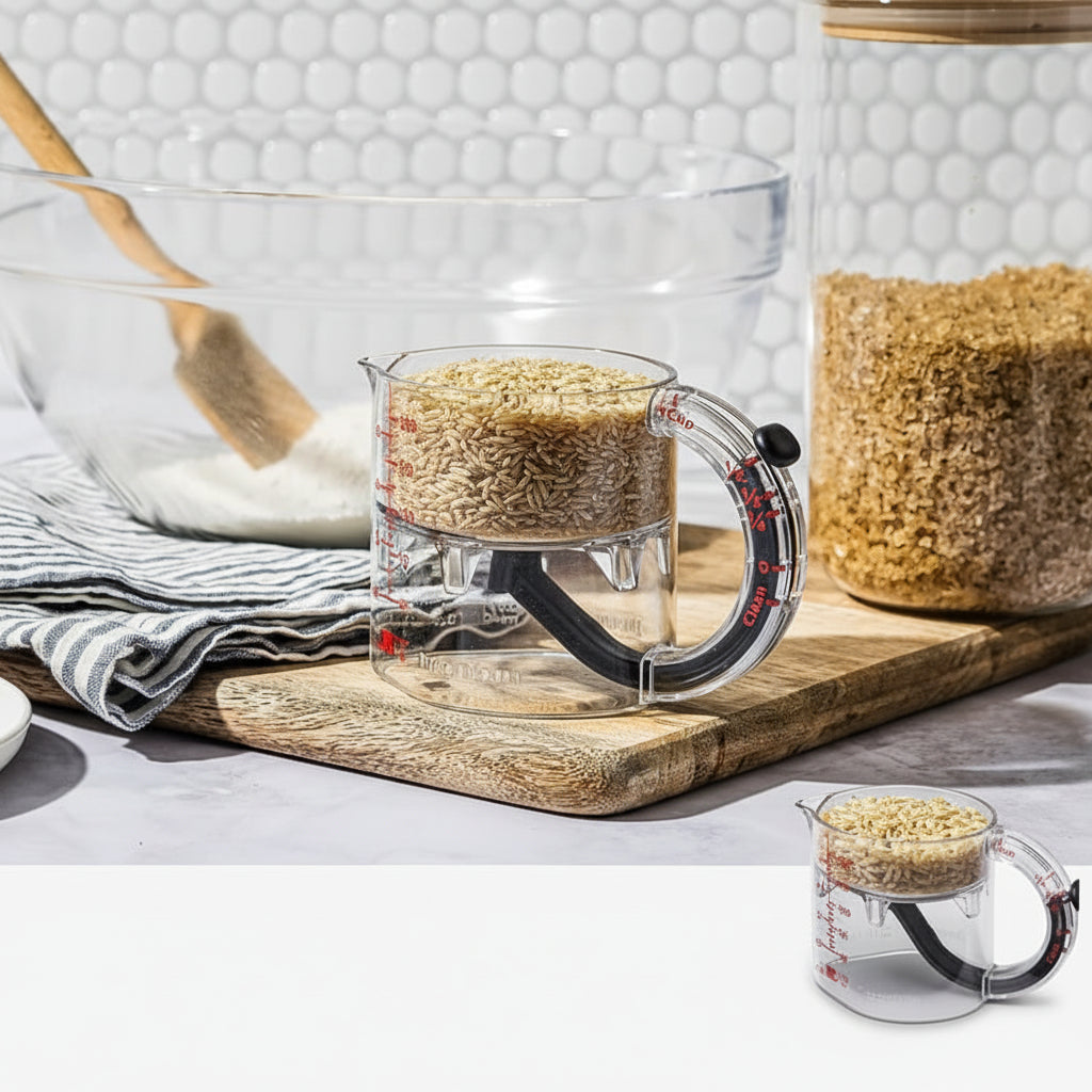 Verstelbare 4in1 Maatbeker Precies Meten Keuken Gemak