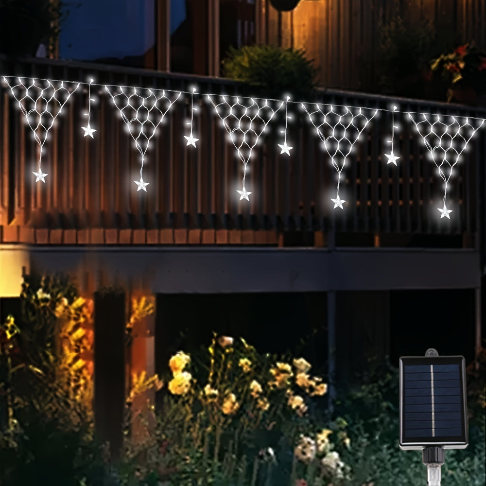SolarTwinkle - Iluminación ambiental de 162 LED con batería solar extraíble