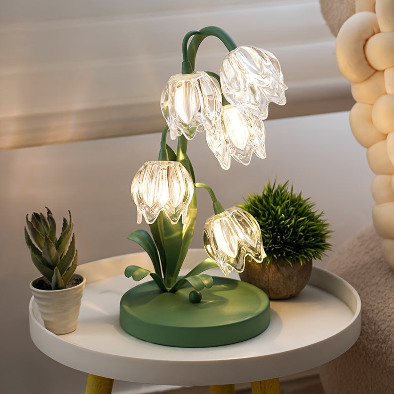 BellBloom - Elegante Candeeiro de Mesa com LED Bellflower