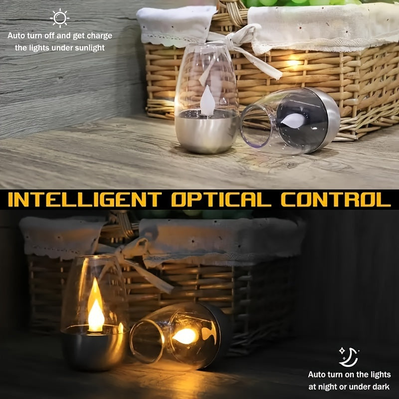 SolarCandle - LED Tea Light on Solar Energy, Decorative Warm White Candle Lamp