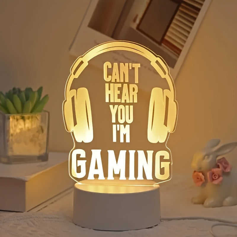 GameLamp - Mini candeeiro de mesa LED com carregamento USB para sala de jogos