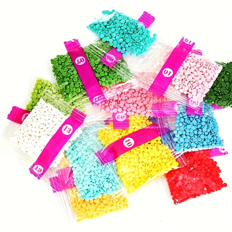 Kit di Pittura Diamante Fai-da-te - Cucciolo Carino & Amici | Arte su Tela Fatta a Mano per Decorazione della Casa | Set di Pittura con Diamanti