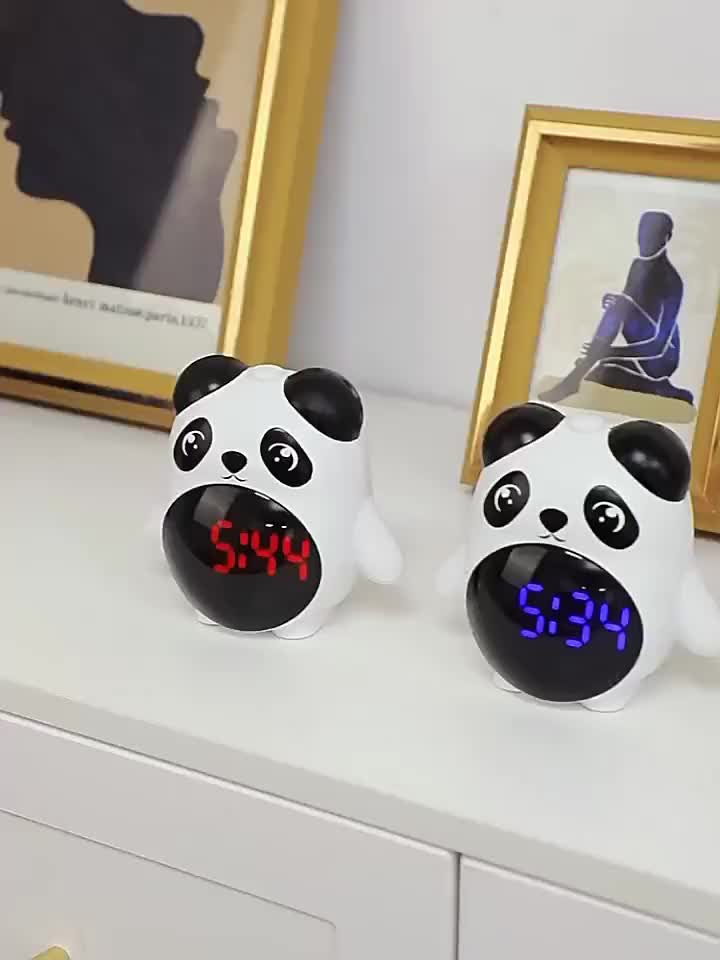PandaGlow - Schattige USB Oplaadbare Wekker met Temperatuurweergave