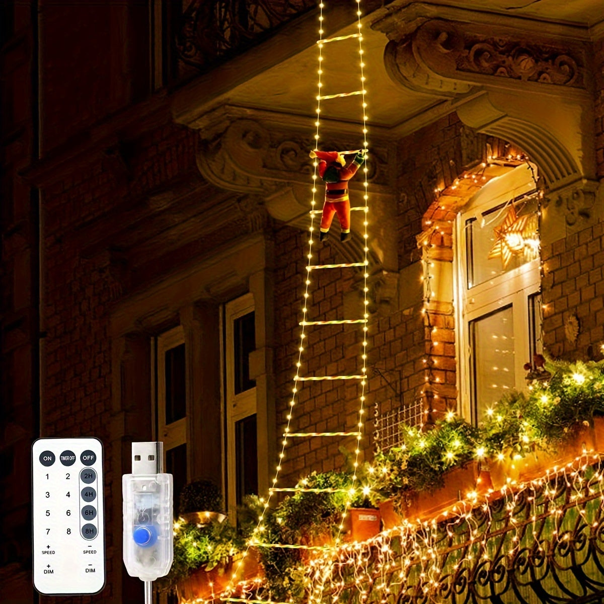 SantaLicht - USB LED Light String for Party Decoration, Multicolored