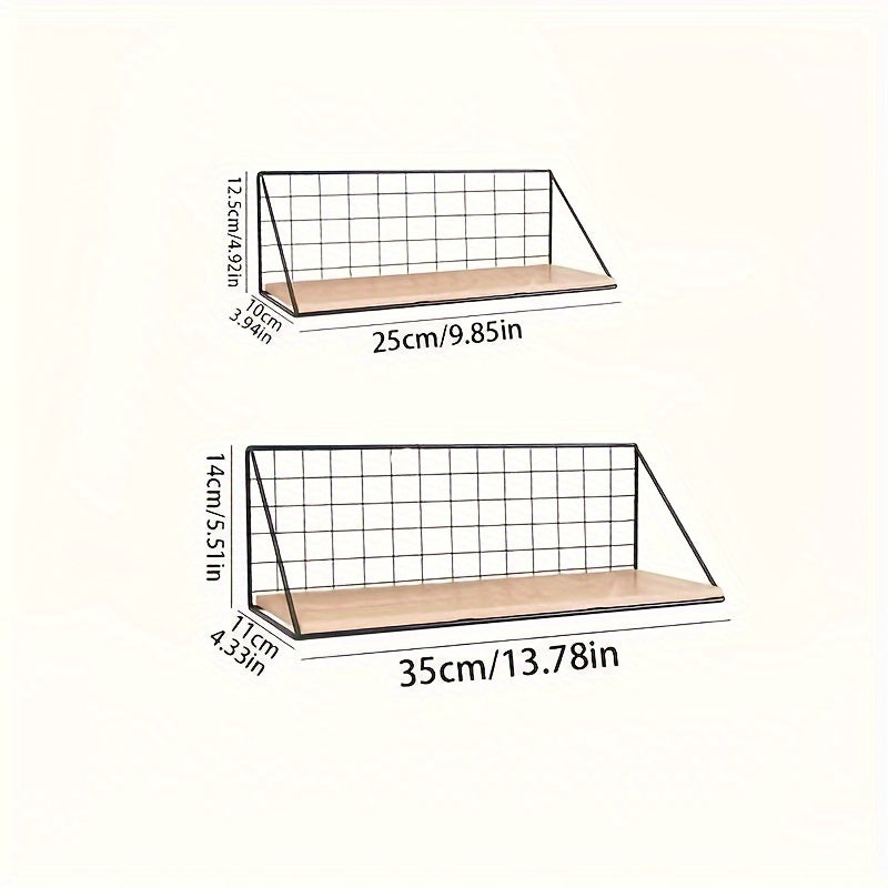 IronRack - Metal Floating Shelf - Hanging Storage Rack for Bathroom and Living Room