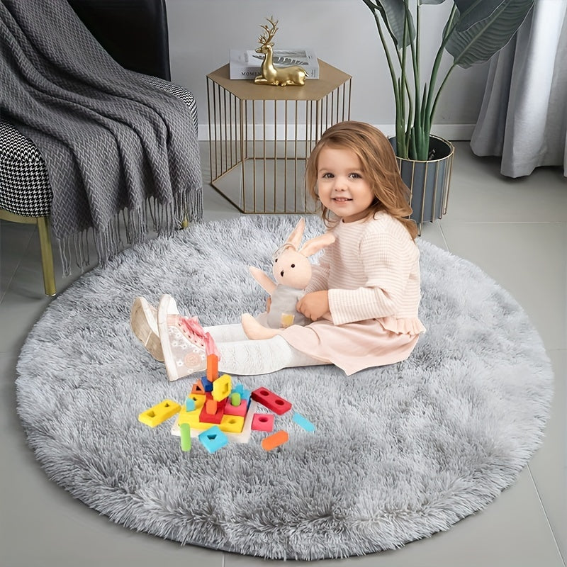 Tappeto Rotondo Arcobaleno Morbido – Tie Dye Colorato, Morbido Tappeto da Gioco per Bambini, Decorazione per Camera da Letto o Soggiorno
