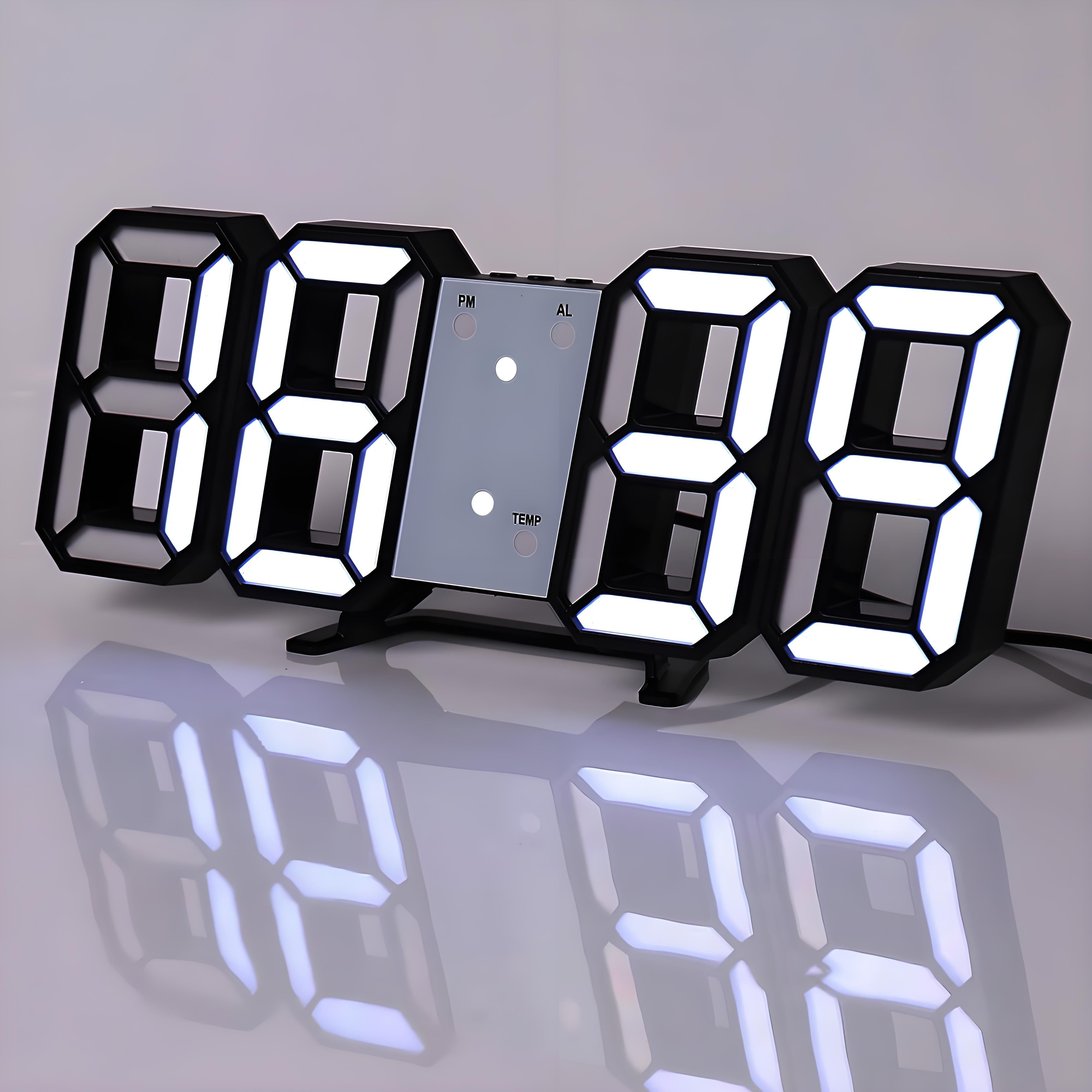 DigiTime - LED 3D Digital Clock with Calendar & Temperature Display