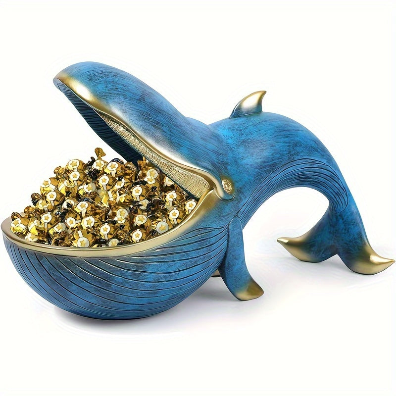 WhaleServe Candy Dish - Resin Whale Figurine for Home Decoration