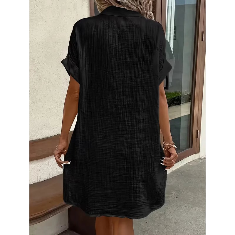 Abito Camicia Vestito Midi Bottoni E Tasche - Image 15